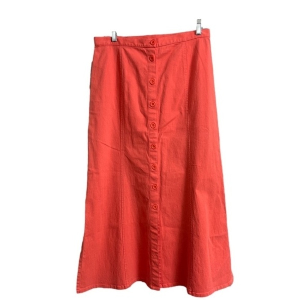 ⭐️ Cinnamon Sea Collection Coral button-down long skirt- size 10